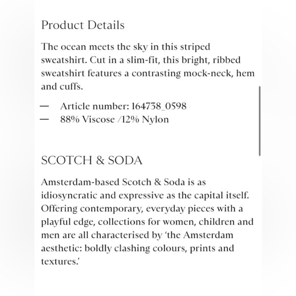 SCOTCH & SODA by ANTHROPOLOGIE NWOT Striped Mock Neck Sweater - Picture 12 of 12
